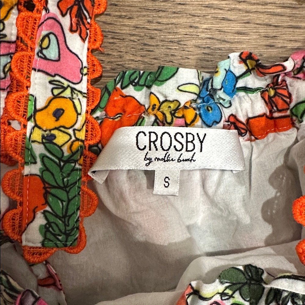 Crosby by Mollie Burch Beckett Dress Scalloped Ric Rac - Picture 3 of 4